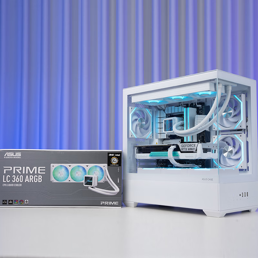 ASUS Tianxuan family bucket AMD 9600X/RTX5060Ti host white sea view room RTX5070 graphics card desktop assembly computer e-sports game design AIDIY complete machine with two 9600X+RTX5060Ti Tianxuan