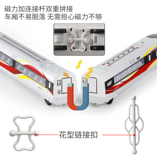 
Kaiwei electric remote control vehicle alloy train Harmony Fuxing high-speed train model children's toy birthday gift for men charging version remote control Fuxing high-speed train 3 golden phoenix