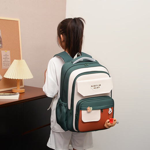 儿童书包男小学生女生一三到六年级减负护脊超轻女童男孩双肩新款 粉色