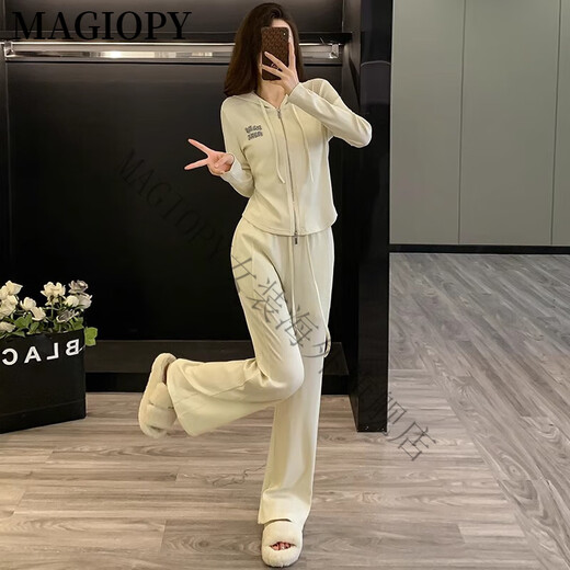 Magiopy International Luxury High-end Brand 2025 Spring Salt Style Casual Sport Set Women's Fashionsable Age Creming Bupet Blue S (100Jin [Jin равно 0,5 кг])