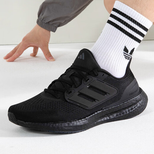 
Adidas running shoes men's shoes women's shoes spring PUREBOOST sneakers lightweight cushioning low top casual shoes IF4840/black 36