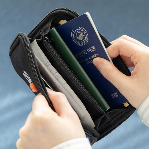 其他家韩国romane情侣全家多隔层护照包钱包旅行现金卡夹票据证件收纳包 doochi 狗狗