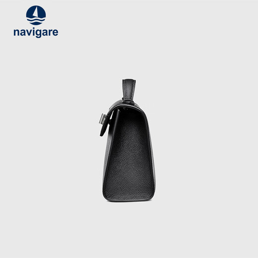 Navigare Italienisch Kleine Segelboot Frauenbeutel Cowide Unterarmtasche Leichte Luxusmarke One-Shoulder Crossbody Tasche Handtasche Urlaubsgeschenk Schwarz