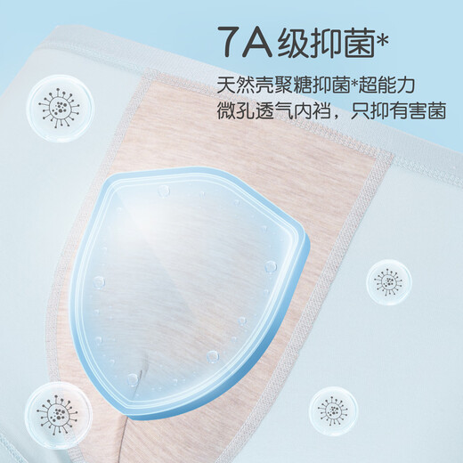 Bambi cotton children's underwear Modal boys' boxer briefs 7A antibacterial medium and large children's boxer shorts without clip PP NK2502 boys' boxer briefs 3 pairs (7A antibacterial) 130 (suitable for weight about 46-56Jin Jin equals 0.5kg)