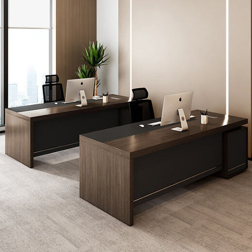 Boss desk and chair combination simple modern manager desk office computer desk employee supervisor workbench 1.6 meters boss desk + office chair