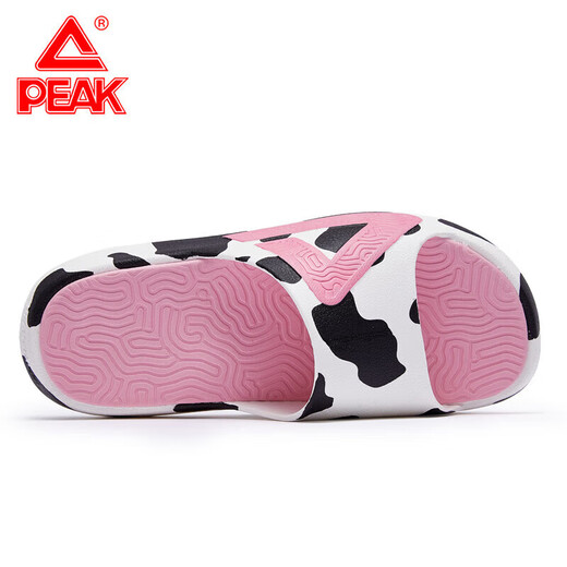 PEAK Slippers Pink Couple New Spring and Summer Sports Flop Women's Outdoor Beach Shoes Women's Shoes White/Black/Pink 41