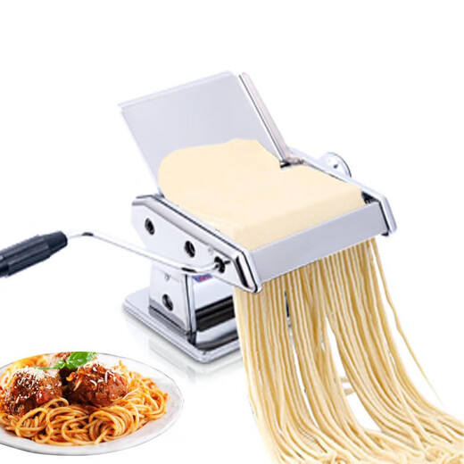 Shandong Longkou brand household manual noodle machine small hand-operated noodle machine with anti-counterfeiting dough WZY electric model DMT-10A two knives with pallet and gift bag