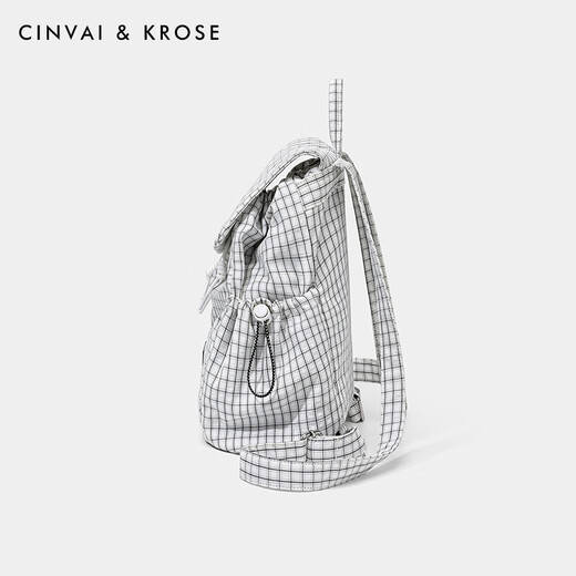 Официальный веб -сайт Cinvaikrose Small C/K Niche Design School Bag Women's 2025 Новый легкий рюкзак рюкзак Rucksack Белый клет