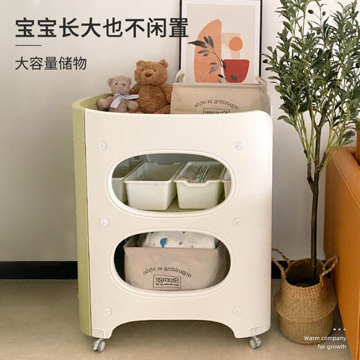 哈比树 HOBBY TREE哈比树婴儿尿布台宝宝抚触护理台换尿布可移动洗浴婴儿床 多功能尿布台-奶白灰(0甲醛+进口 其他_组装_框架结构