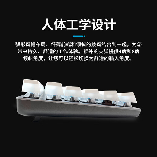 罗技顺丰K845机械键盘有线高颜值办公背光电竞游戏鲸落版 K845富士雪晴绿+顺丰发货  青轴