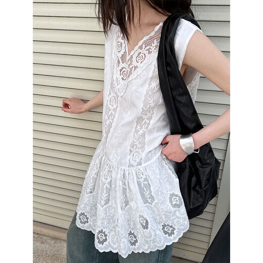 Vestido bordado empalmado de encaje francés de Zhiduo Luxi para mujeres 2025 Nuevo estilo de ballet Falda de chaleco plisado en capas 9716 Tamaño del modelo Tamaño M M M M