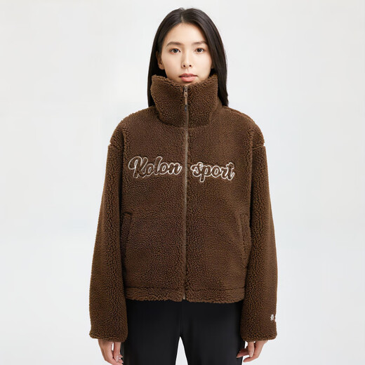KOLON SPORT可隆KOLONSPORTONCAMP系列宽松版羊羔绒绒感外套女款 米白CR XS