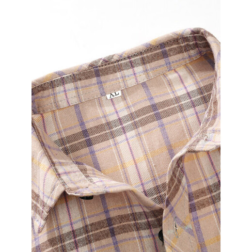 Sieben Wolf Plaid Langarm Shirt 2025 Frühling und Sommer neuer Stil trendy lockeres lässiges Hemd dünne Sonnencremjacke Männer 9902 Green M [Vorgeschlagen 90-110jin [Jin gleich 0,5 kg]]