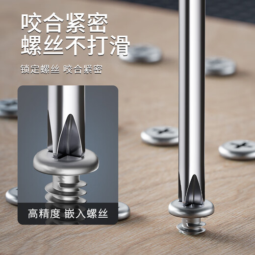 Delixi cross screwdriver set S2 flat mouth plum blossom tool repair small screwdriver 3/5/6mm 9-piece set