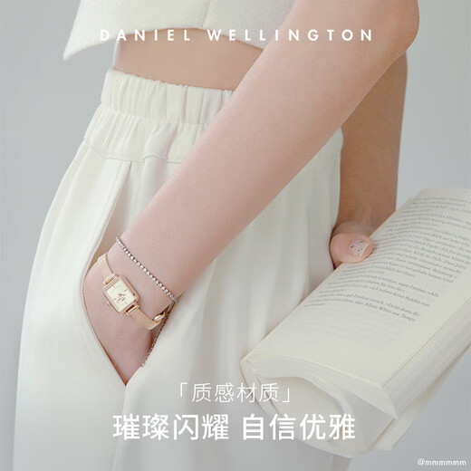 Daniel Wellington dw bracelet for women, starlight tennis bracelet, rose gold, fashionable and luxurious, birthday gift for girlfriend DW387
