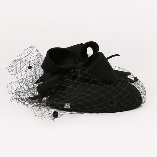 EE Winter New British Style Hat Women's European and American Fashion Banquet Hat Black Adjustable