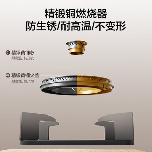 
Famous (MQ) Liquefied Gas Gas Stove 5.0kW Large Firepower Stainless Steel Panel Fire Stove Household Table-Inlaid Dual-Use Gas Stove Double Stove First-Level Energy Efficiency JZY-A6210G