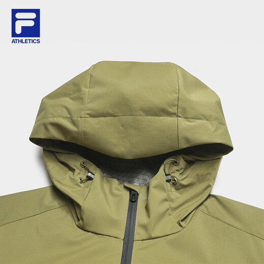 
FILA official couple woven jacket 2025 autumn new fitness outdoor sports windproof and moisture-permeable hooded top