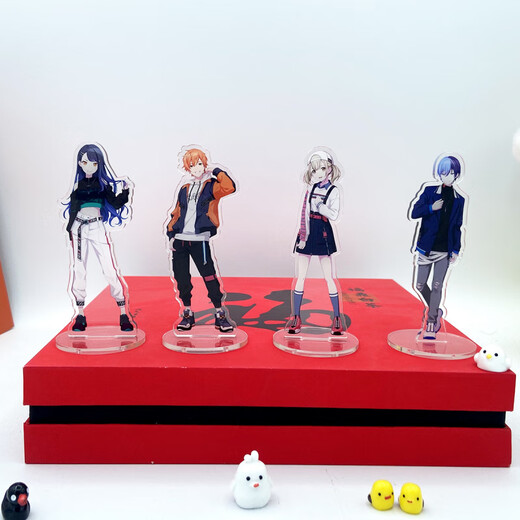 奇优宝初音未来世界计划亚克力立牌镜音铃镜音连KAITO巡音流歌MEIKO摆件 Leoneed(4个) 【10厘米高清双面夹层】