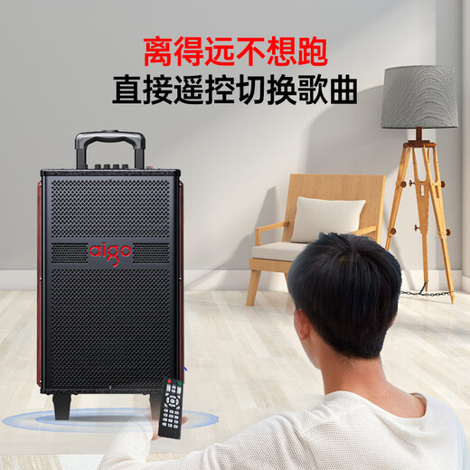 Patriot S610 10-inch heavy bass stage outdoor mobile speaker ktv audio square dance audio camping electric acoustic guitar folk instrument speaker double microphone version