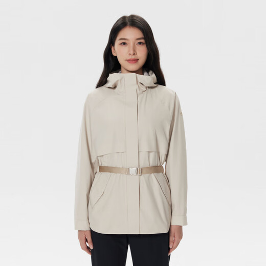Kolon Sportkolon Sport Commentaire Couleur solide extérieur sport décontracté veste à capuche à capuche pour femmes taupe gr m