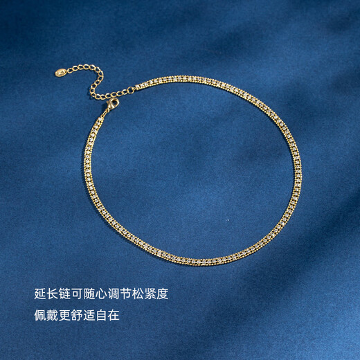 Qlady项链女款2025新款轻奢小众锁骨链颈链配饰毛衣链大气感 白金色项链【精装礼盒】