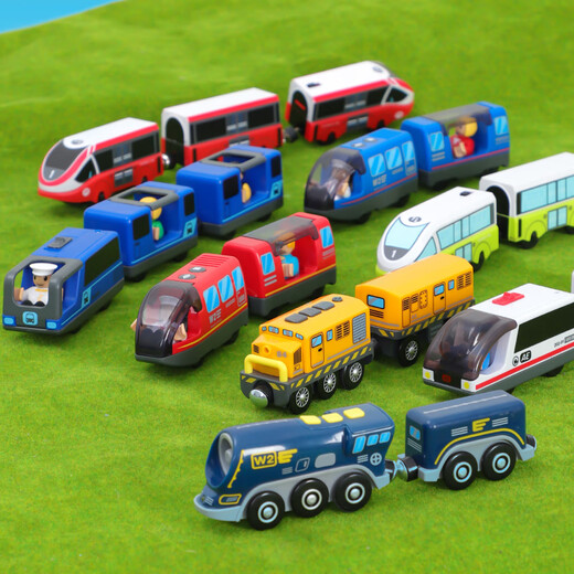 Juguetes para niños trenes vías simulación brillante tren boy tren modelo de riel de alta velocidad Número de armonía de riel ligero rojo paquete de riel ligero rojo
