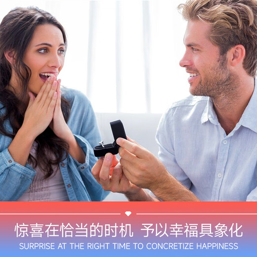 Diamond artificially cultivated diamond pt950 platinum 1 carat diamond ring wedding 18K gold ring for women as a gift for wife and lover PT950 platinum 50 points D/VVS/Shanghai IGI 12 circle number