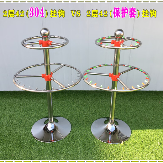OUOETY幼儿园毛巾架可旋转不锈钢储物架儿童手帕尿布架厂家直销冲冠特惠 加厚3层36(304挂钩)款