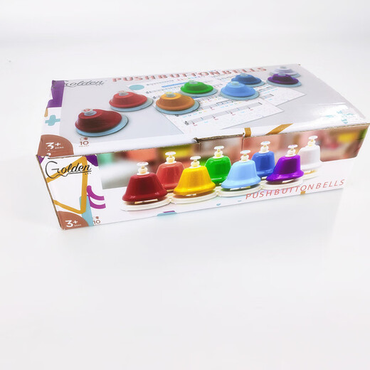 现货奥尔夫打击乐器八音按钟摇钟幼儿园早教玩具彩色旋律钟 手摇种