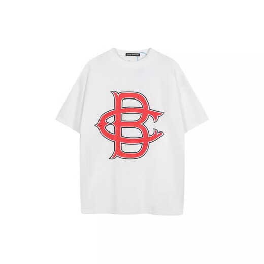 WALKING BEAUTYCB ICON高街潮牌伦敦限定标语字母logo印花宽松圆领短袖T恤男女 C7027 黑色 S