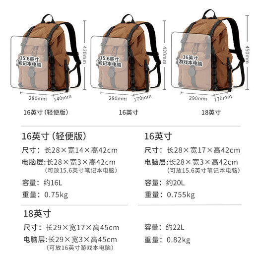 Mixi lightweight large capacity backpack for women 15.6-inch computer bag backpack for men outdoor mountaineering travel travel bag school bag