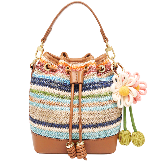 Aokang Bag Damen neuer trendiger Bucket High-End-Handtasche Leicht Luxus Crossbody Umhängetasche Geburtstagsgeschenk für Freundin Frau