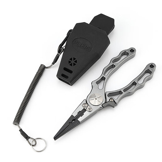 NEUE CAST-Aluminiumlegierung Lock Zange Multifunktionale tragbare Hakenabzugszange Fischereizange Hersteller Spot FG-1047A Grau Grau