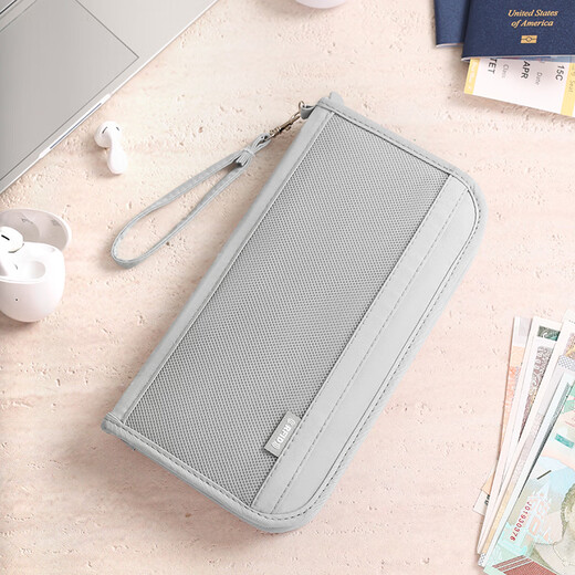 Bonayun Travel Abroad Passport Bag RFID Anti-theft Brush Long Hand-Pack Large Capacity Hand-Hand Wallet Card Bag Certificate Storage Bag
