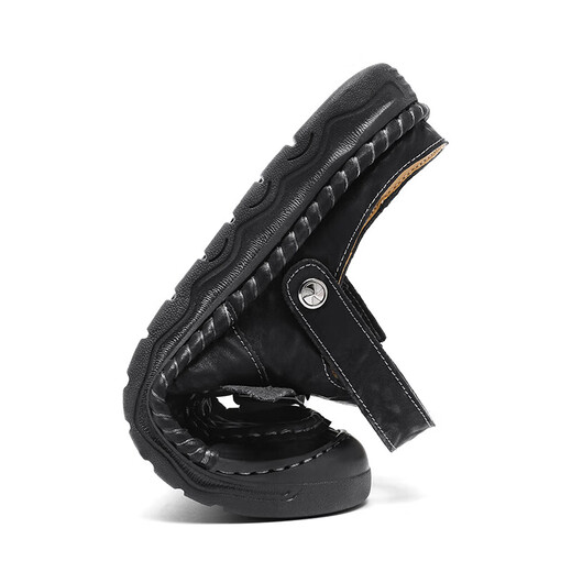 Sandalen Herren trendy Outdoor Sports Kleidung Bag-Toe Casual Schuhe Pantoffeln 2025 Neuer Sommer atmungsaktiver Männer Beachschuhe braun [Mikrofaserleder A673] 48