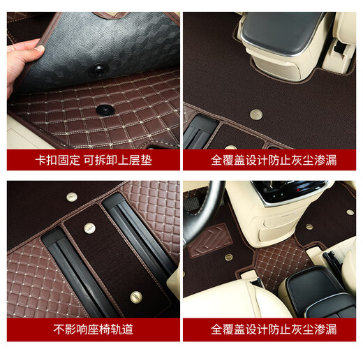 Youshu adapted to 25 Buick gl8 Luzun Exclusive Foot Pad 05GL8653T Business Class 652T ES Fat Head Fish S Light Black Rice Single-layer Foot Pad