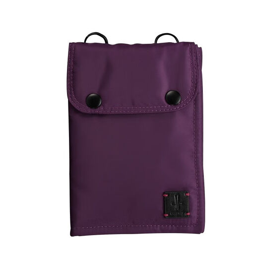 
CHART MATE men and women multifunctional passport bag waterproof certificate storage bag neck halter ticket travel passport clip mobile phone bag crossbody bag purple