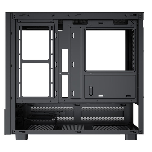 Thermaltake（Tt）钢影透S-M 海景房机箱 电脑主机 黑色（M-ATX主板/支持360水冷/9风扇位）
