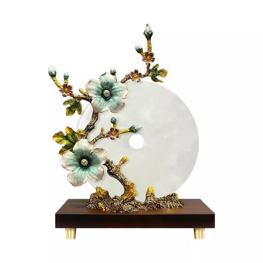 Yusen reminisant l'âge éternel des fleurs fleurit et fleurit et orchidées ornements de boucles paisibles se déplaçant dans de nouveaux cadeaux de maison décoration de cabinet télévisé bj1381-b 35_13.8_35cm