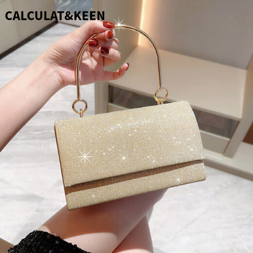 Kalkulat/scharfes neues silber weißes Nachtclub DJ Handtasche Arbeitstasche Karaoke Fußtechniker tragbares Abendessen Kleid Silber_glitter Material
