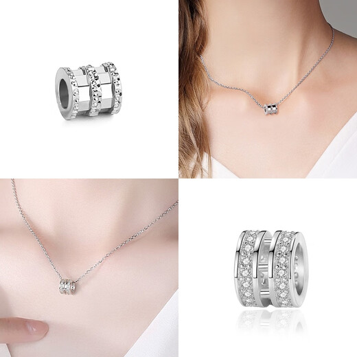 Fat Donglai same style pt950 platinum small waist necklace 2025 new single pendant single pendant for women pure transfer beads - no chain