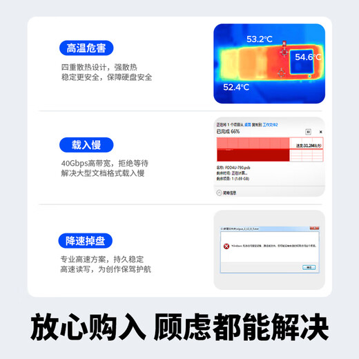 ORICO Thunderbolt 4/5 Solid-State-Laufwerksgehäuse SSD-Festplattenleser USB4-Schnittstelle Lesegeschwindigkeit 40 Gbit/s Mobile externe Box 2230/2242/2260/2280 Festplattengehäuse 40 Gbit/s | Flaggschiffmodell