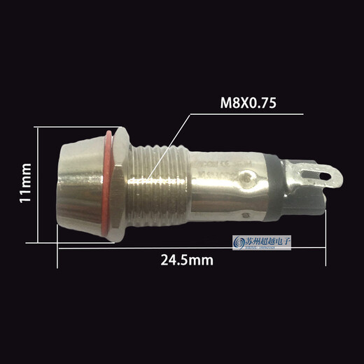 South Korea KACON Kaikun KL0824G 8 oil-proof, corrosion-resistant and waterproof metal shell LED indicator light DC24V green KL0824