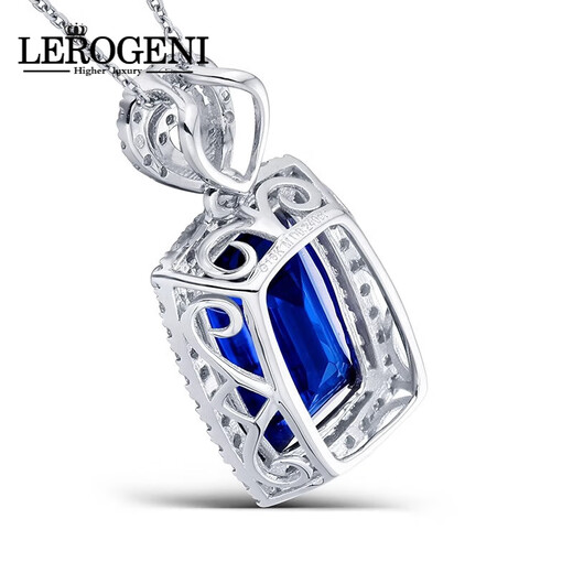 Ожерелье Lerogeni Женское танзанитовое голубые драгоценные камни.