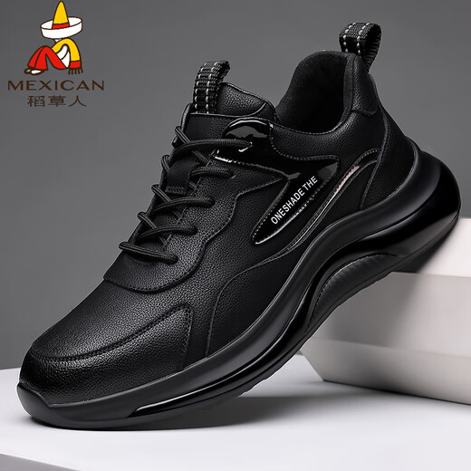 Scarecrow (mexikanisch) 2025 Frühling, Sommer und Herbst Neue Männer mit atmungsaktivem, weichem Sport und lässige, vielseitige tägliche Schuhe Beliebte Wear-Resistant Herrenschuhe 9901 Black 39