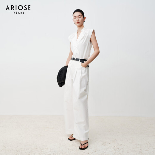 
Ainos Essi [Same Model in Shopping Mall] 2025 Summer New Product Pima Cotton White Shirt French Shirt Top Women 40525070 White L