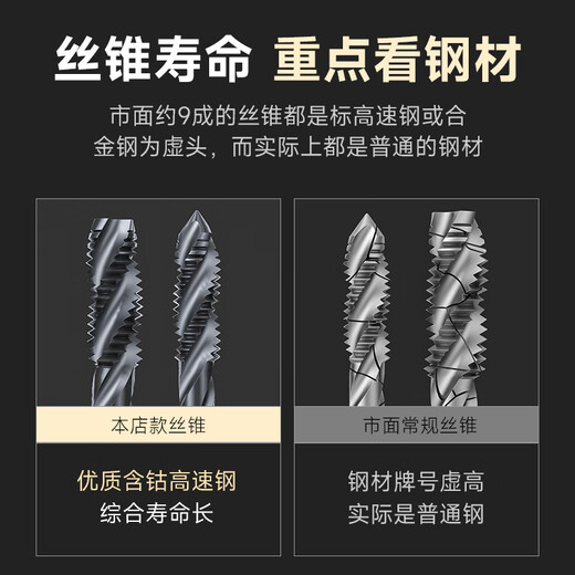 OSG不锈钢螺旋螺丝攻EX-SUS-SFT镀钛含钴粉末LT加长螺丝 加长M10*1.5*100(15927)