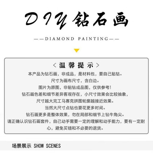 TVAJ2025年高难度文豪野犬钻石画满钻新款带框免裱创意装饰画 YS9898 圆钻-画布50X60厘米+工具