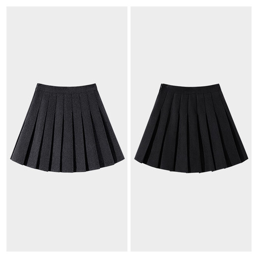 MJ STYLE short pleated half skirt for women 2025 autumn and winter new small college style high waist slim A-line skirt